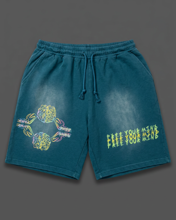 Free Your Mind Washed Shorts